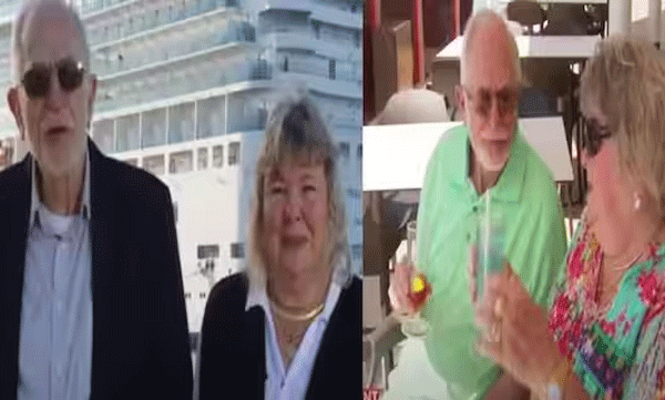 
Couple celebrating old age; They have been in the sea for 500 days