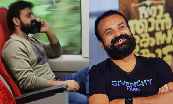actor-kunchacko-boban-reached-kochi-from-kannur-on-vandebharat-express-for-the-promotion-of-chaver-movie
