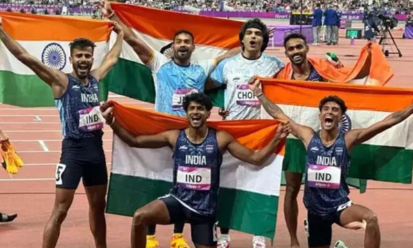 For the first time in history; India secured 100 medals in Asian Games