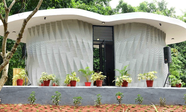 first 3d printing building kerala