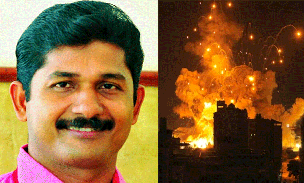 m swaraj facebook post on israel palestine conflict