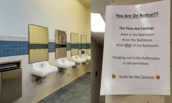 Students must be taught manners: School authorities with notices of cameras in bathrooms
