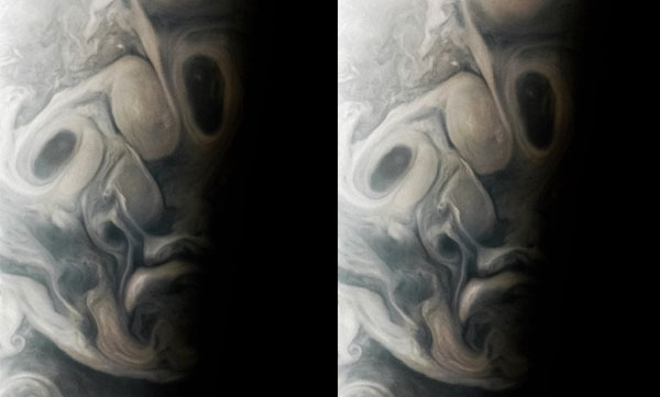 The human face in Jupiter's atmosphere; NASA released the image