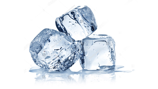 Ice cubes and facial beauty