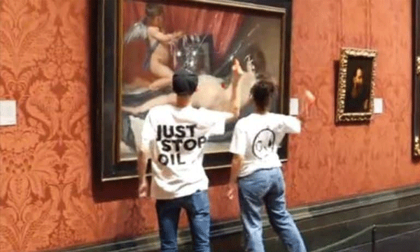 Climate activists break glass panel of controversial 17th-century oil painting: Two arrested