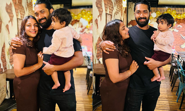 Mythili shared a cute picture with her husband Sampath and son Neil Sampath