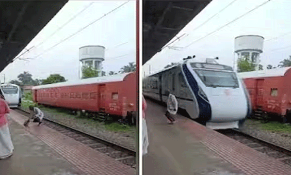 rpf-to-find-the-elderly-man-who-crossed-track-infront-of-vande-bharat-train