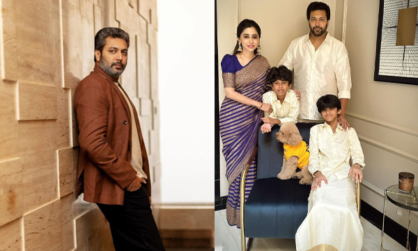 Jayam Ravi wishes Diwali to all along with family picture