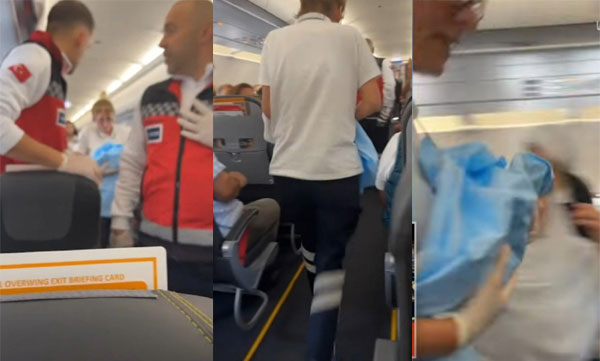 Woman gives birth on plane just before take-off; Video