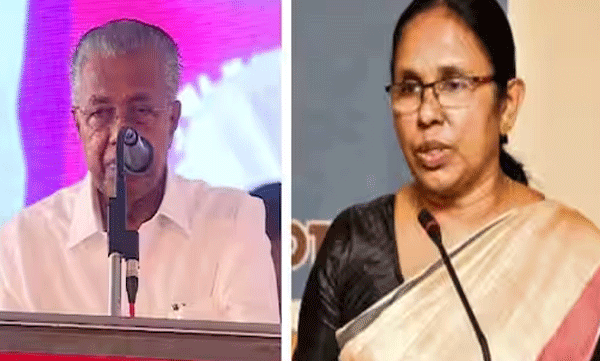 in-mattannur-kk-shailaja-spoke-for-more-time-shortening-the-remaining-time-criticizing-pinarayi-vijayan