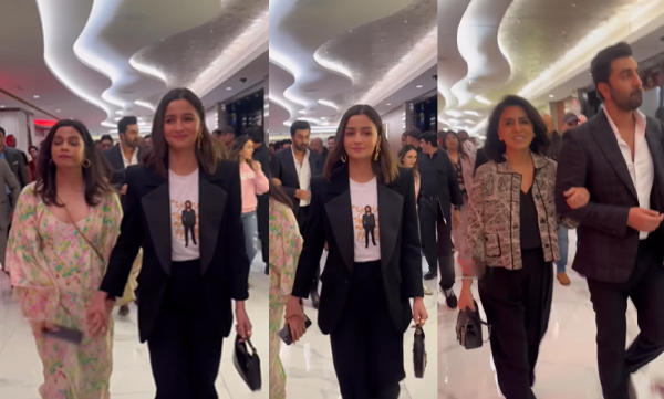 Alia Bhatt attended Animal's screening in Mumbai, wearing a t-shirt with Ranbir Kapoor's still from the film, Video Trending
