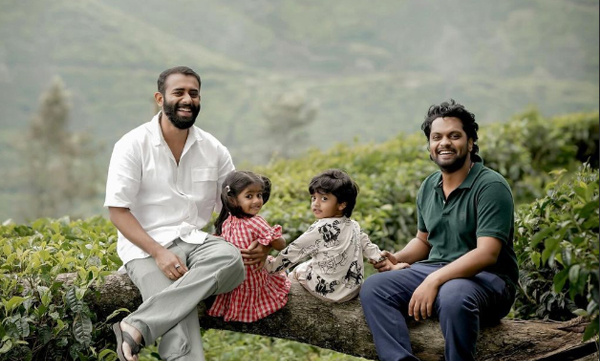 Arjun Ashokan and Balu Varghese shares pictures with their kids