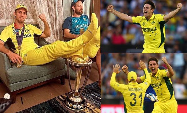 
It's not disrespectful to step on the trophy; Marsh is the first to respond to the controversy