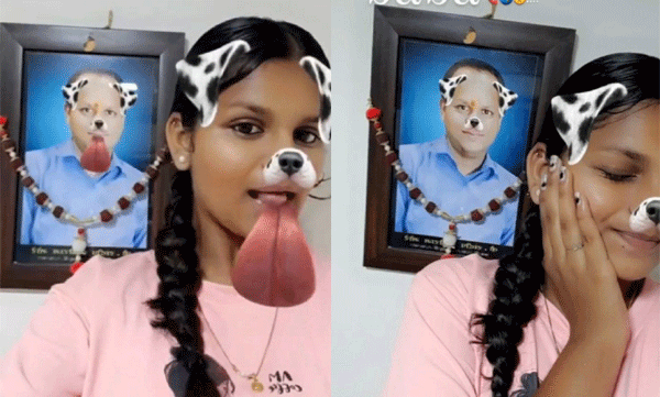 A filtered selfie with his dead father; Criticism on social media