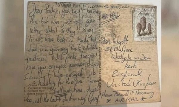 After 42 long years, the letter reached the addressee: incident in Australia