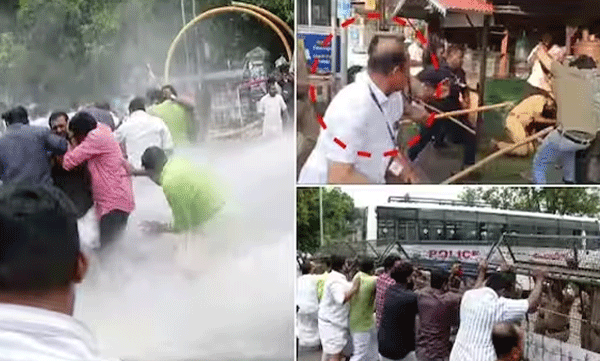 youth-congress-march-to-cm-pinarayi-vijayan-gun-man-sandeep-s-house