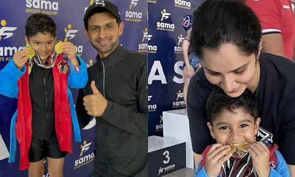Shoaib Malik and Sania Mirza attended their son Izhaan's first-ever participation in a sports competition