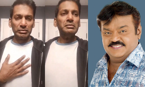 Vishal emotional video on Vijaykanth's demise