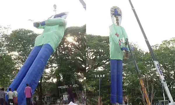 new-year-celebration-in-fort-kochi-pappanji-erected-in-parade-ground-police-issues-traffic-advisory