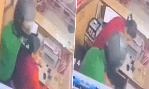 
A female cashier was robbed of 8.5 lakh rupees by pointing a sickle at the bank; the accused was shot and caught by the police