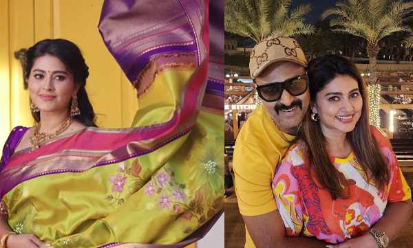 Prasanna shares happiness of sneha's new venture in silk saree