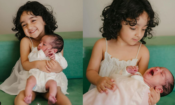 Pearly shares nila and nithara's cute pictures