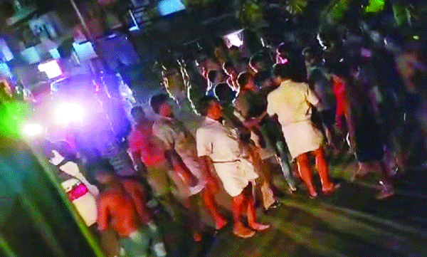 The car hit the passerby's body; Organized guest workers tried to set the car on fire