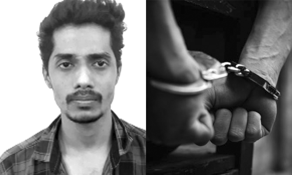 A young man was arrested in Tiruvalla after being caught on camera in a pen