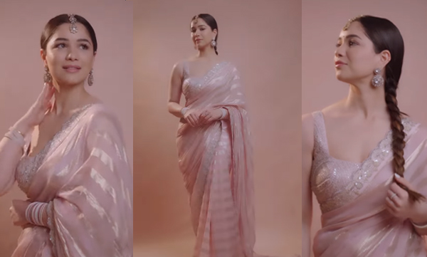 Sara Tendulkar look gorgeous in light pink gorgette saree, pictures trending