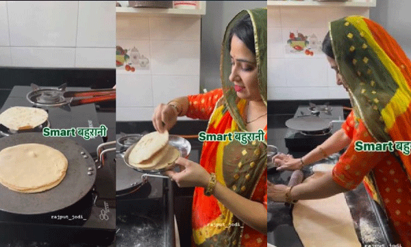 'Four chapathis at the same time' housewife's easy tip goes viral on social media