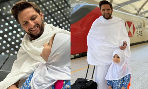 shahid-afridi-starts-the-journey-of-umrah-with-the-youngest-daughter-arwa.
