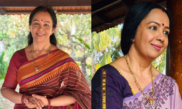 thara-kalyan-drapes-the-saris-of-her-mother-subbalakshmi-to-shooting-location