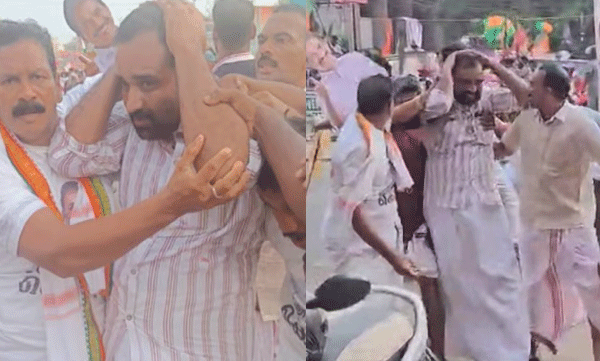 karunagappally-mla-attacked-in-last-minute-of-election-campaign
