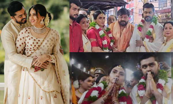 Malavika Jayaram Navaneeth wedding in guruvayoor