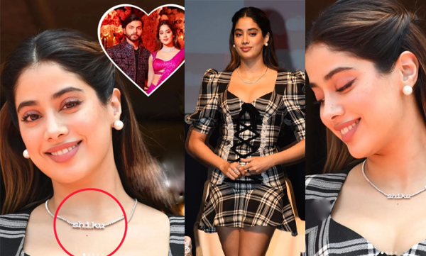 Janhvi Kapoor Flaunts 'Shikhu' Necklace, for Rumoured Boyfriend Shikhar Pahariya