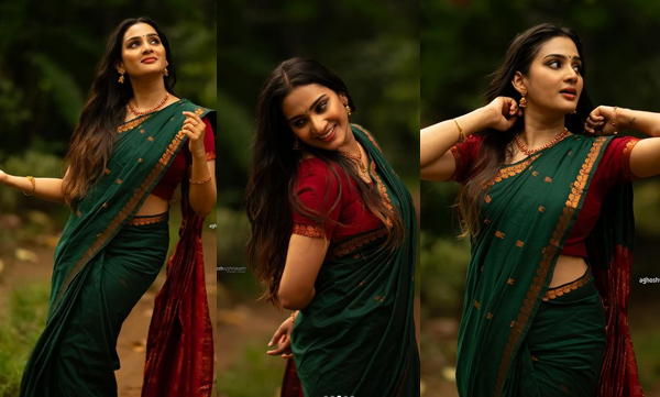 aditi-ravi-wearing-saree-latest-photoshoot