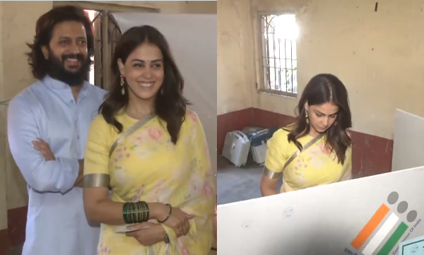 lok-sabha-polls-2024-riteish-deshmukh-wife-genelia-cast-their-vote-in-hometown-latur-