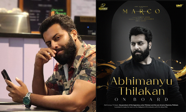 Thilakan's granson, Shammi Thilakan's son set to debut in 'Marco’