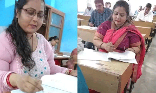 teacher-makes-instagram-reels-while-checking-ppu-exam-answer-sheets-in-bihar