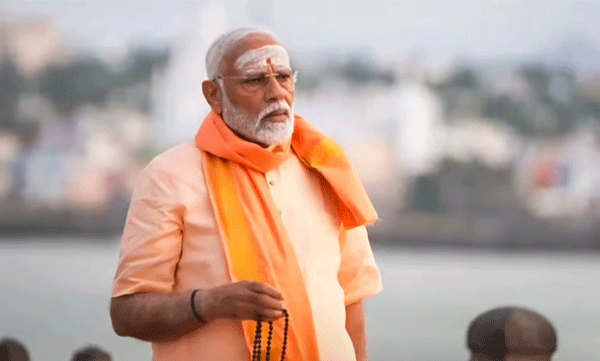 After completing 45 long hours of meditation, the Prime Minister returned from Vivekanandapara