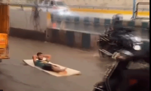  Pune man surfs on waterlogged roads, internet is stunned