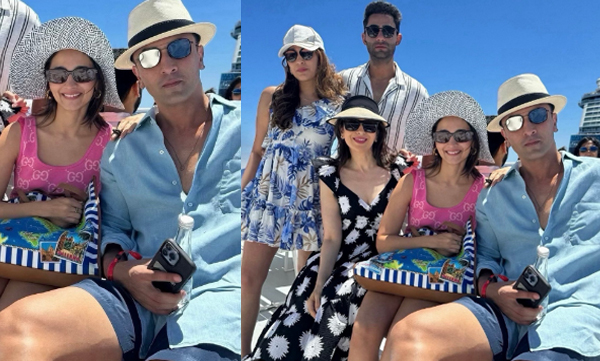 Karishma kapoor shares picture with ranbir and alia in europe 