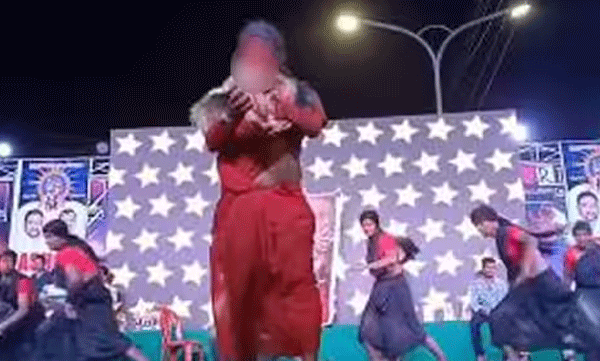 Chicken bitten to death during dance performance in Andhra; The protest against the dancer is strong