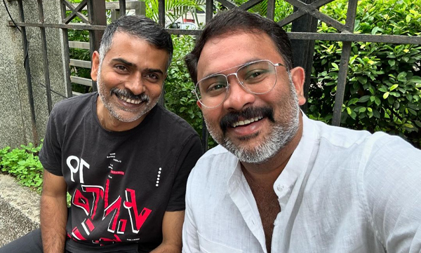 Aju Varghese shared a picture with Alphonse Putran and shared happiness of malarvadi arts club movie
