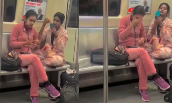 viral-video-shows-women-casually-applying-makeup-in-delhi-metro-internet-reacts