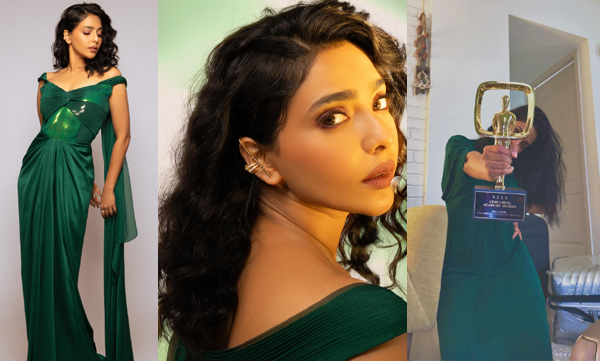 Aishwarya Lekshmi looked gorgeous in a deep green dress at the NEXA Streaming Academy Awards 2024