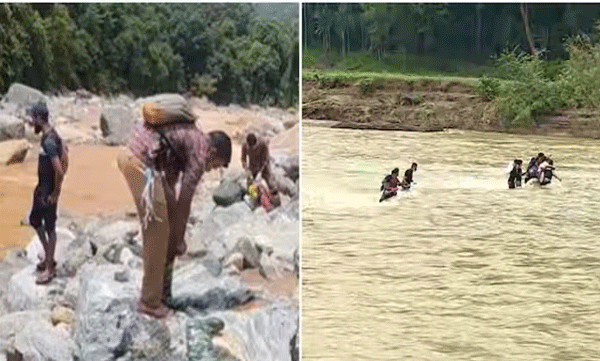 18-rescue-workers-of-wayanad-landslide-trapped-in-forest-area-of-chaliyar-wayanad-landslide