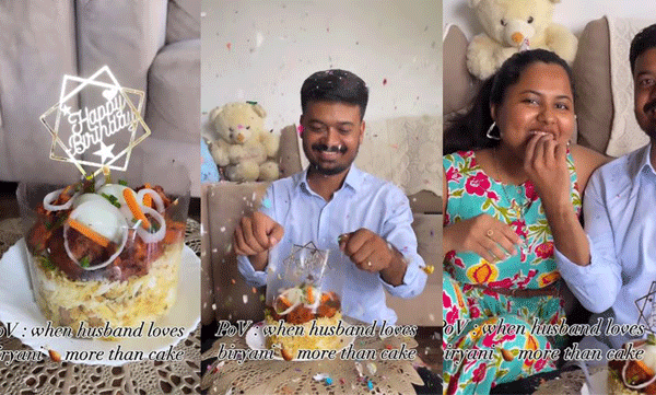 Husband Biryani Priyan; And ordered a variety cake without looking at anything, the video went viral