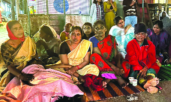 The relief camp of about 10 families headed by eight widows was dissolved