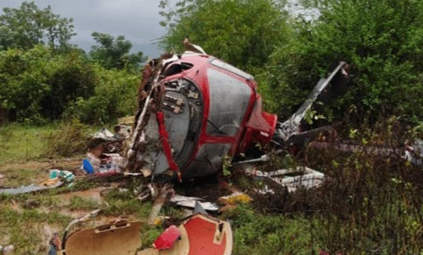 Helicopter crashes in Pune; Bad weather and strong winds are reported to be the cause of the accident